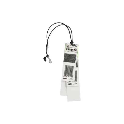 Balenciaga Lambskin Bag Accessory Unisex White & Black & Green