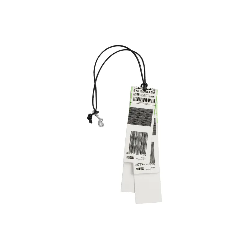 Balenciaga Lambskin Bag Accessory Unisex White & Black & Green-0