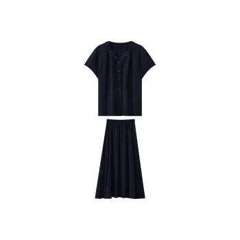 KUHNMARVIN Skirt Set Women's Navy Blue