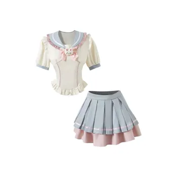Mu Xiao Xin Two Piece Skirt Sets Women's