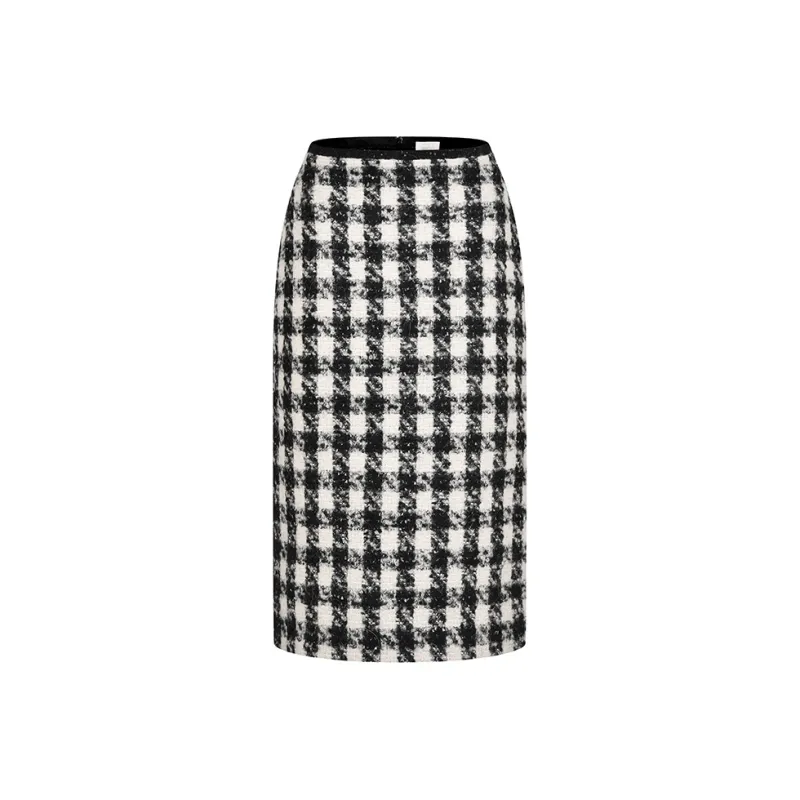 RARE Casual Long Skirts Women's Black White-0