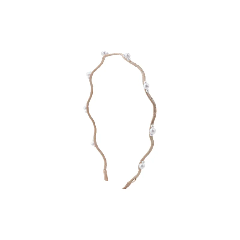BABYBEI High Brightness Pearl Headbands Women's-6