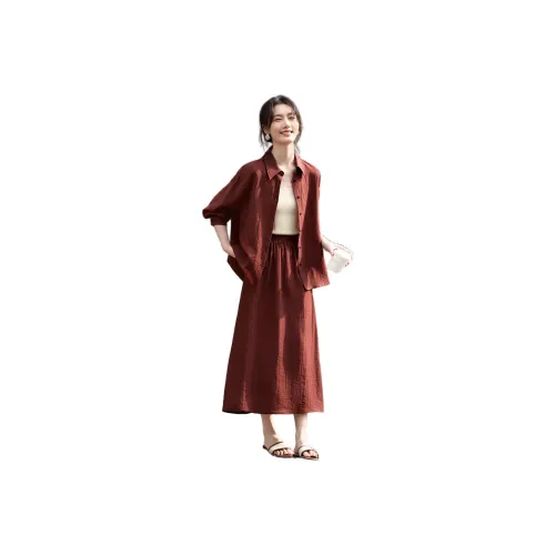 XWI Skirt Set Women's Brick Red