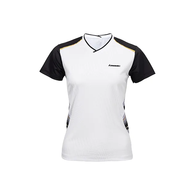 Kawasaki Badminton Jersey Women's White Gold-0
