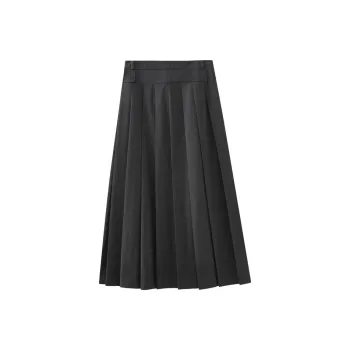SHUIYUNJIAN Casual Long Skirt Women's Dark Gray