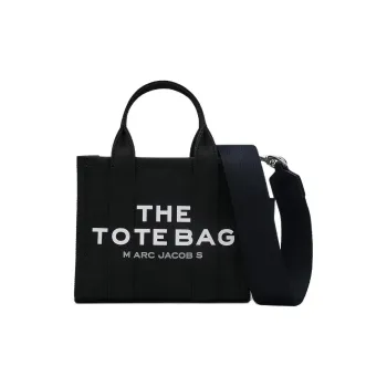 MARC JACOBS Resignation Canvas Tote Bag, Shopping Bag, Shoulder Bag, Crossbody Bag, Handbag Women's Black