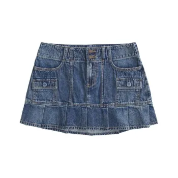 Hollister Denim Short Skirts Women's Blue