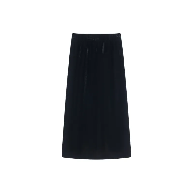 MOSIIMORII Casual Long Skirts Women's Black-0