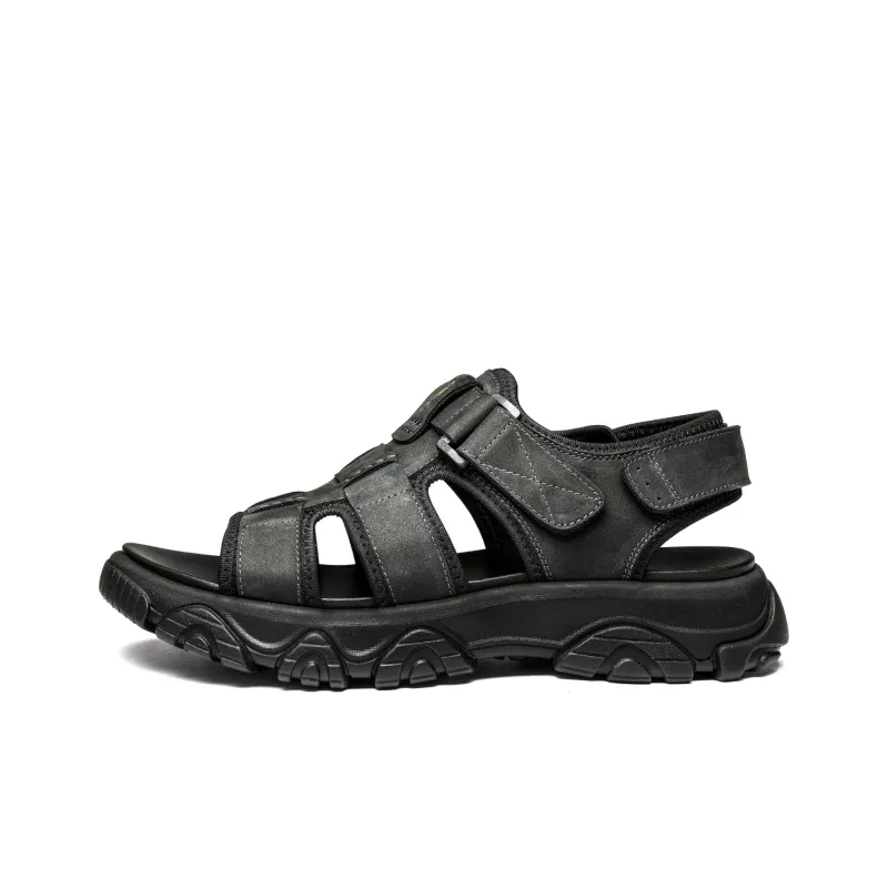 FAPAI Beach Sandals Men's Black Gray-0