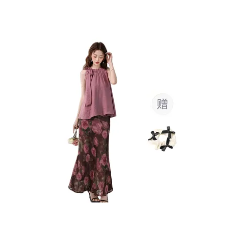 TORIGHT Skirt Set Women's Purple