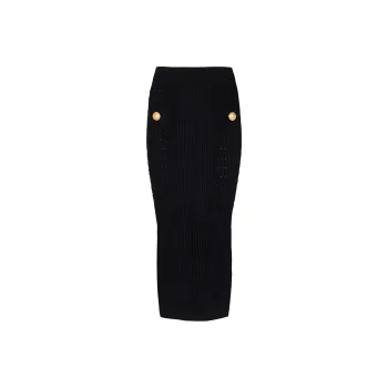 BALMAIN Button Detailed Pencil Skirt