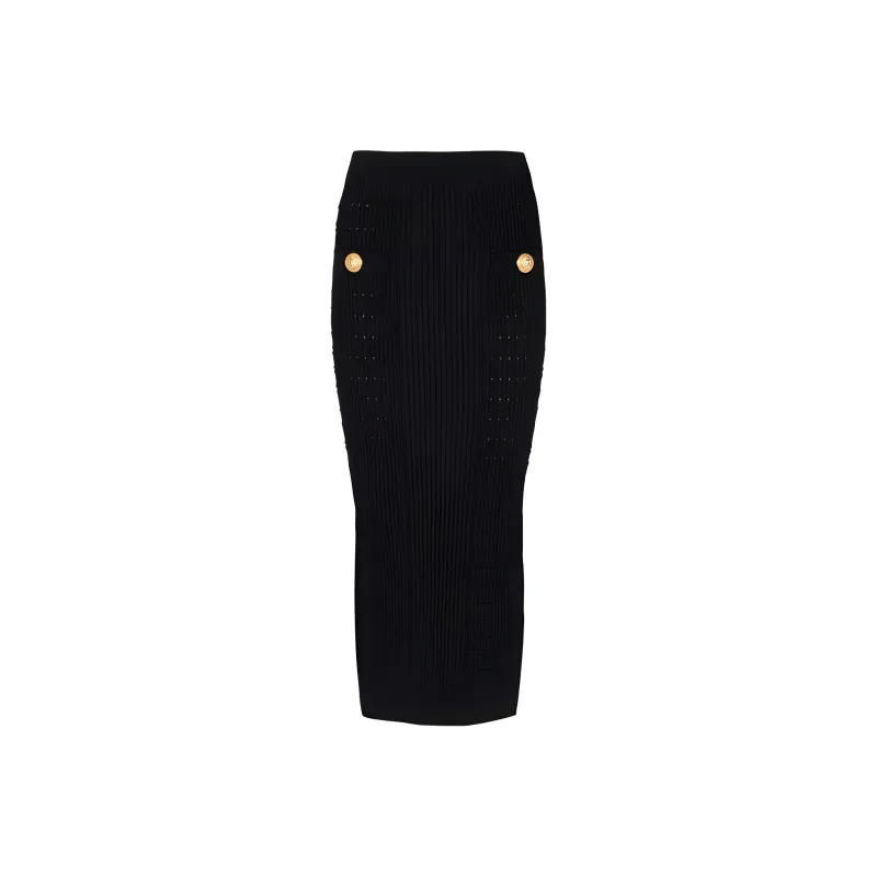 BALMAIN Button Detailed Pencil Skirt-0