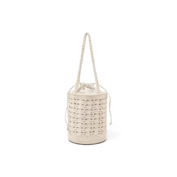 Old Man's Head Fabric Bucket Bag, Shoulder Bag Regular Women's Coffee/Beige