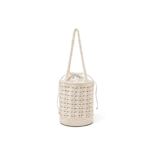 Old Man's Head Fabric Bucket Bag, Shoulder Bag Regular Women's Coffee/Beige