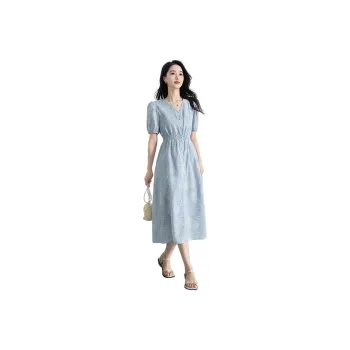Shavani Short Sleeved Dress Women's Blue