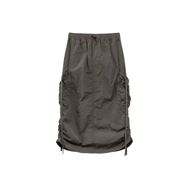 CHUU Casual Long Skirts Women's Carbon Gray-0