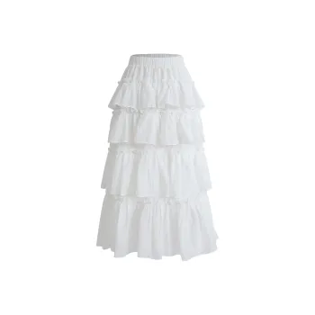 ELEVEN SLEEP Casual Long Skirts Women's White
