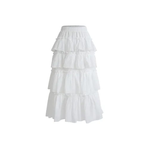 ELEVEN SLEEP Casual Long Skirts Women's White