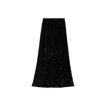 MM Casual Long Skirts Women's Black