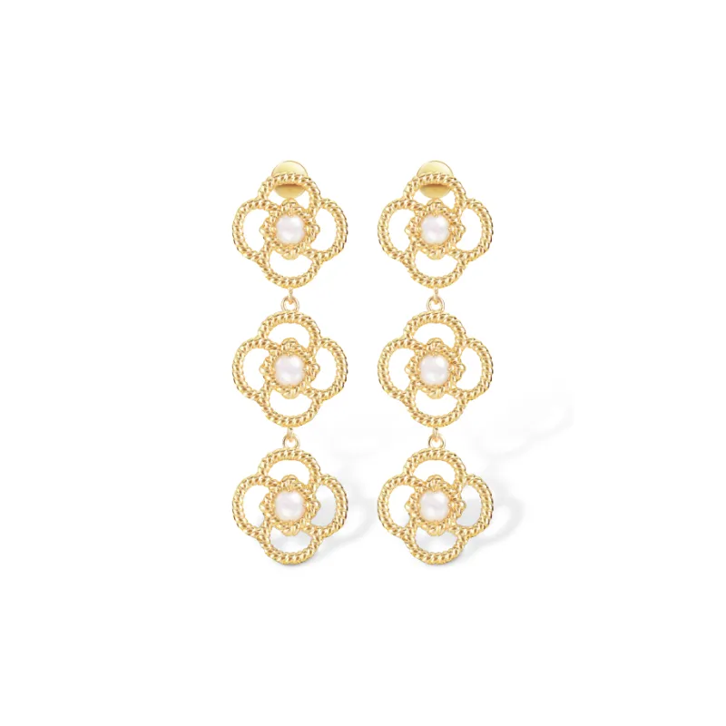 BAODEYI 18K Gold Plated Copper Earrings Unisex-0