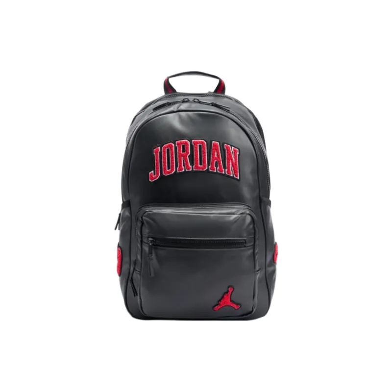 Jordan Synthetic Leather Backpack Unisex Black-0