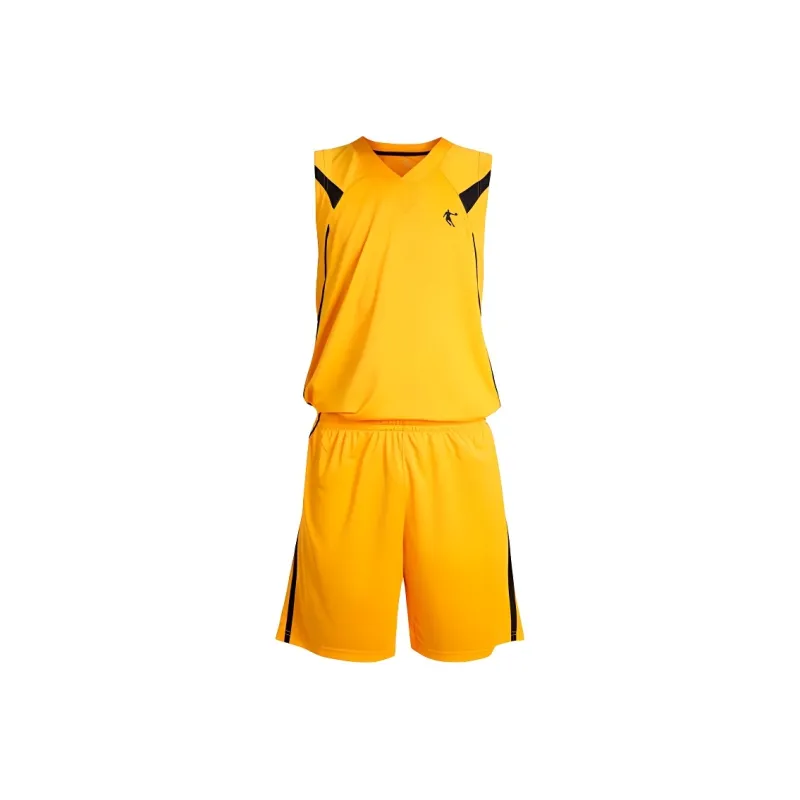 QIAODAN Basketball Collection Basketball Suit Men's Lakers Yellow-0