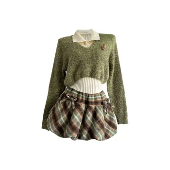 PUREIDOL Skirt Set Women's Green