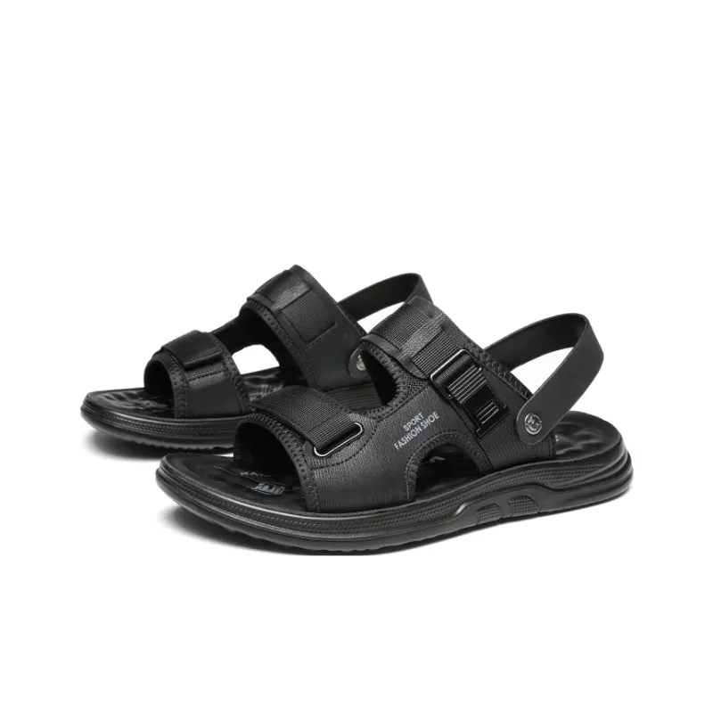 FAPAI Beach Sandals Men's Black-1