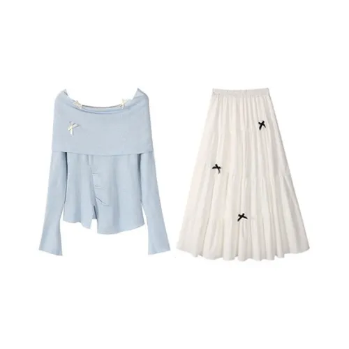 Local Gal Skirt Set Women's Blue Set