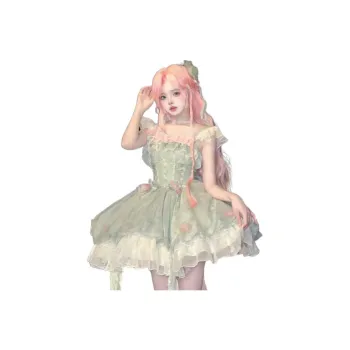 LWLG Lolita Fashion Women's Pink Green Shopping Bag
