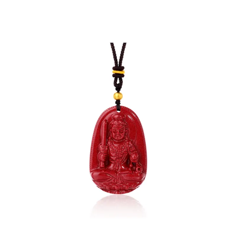 JINLIUFUJIXIANG Reconstructed Cinnabar Necklaces Unisex-0