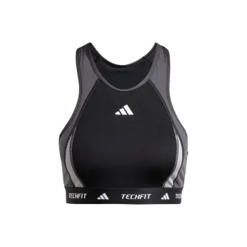 Adidas Free Shipping With AdiClub Techfit Medium-Support High-Neck Colorblock Bra