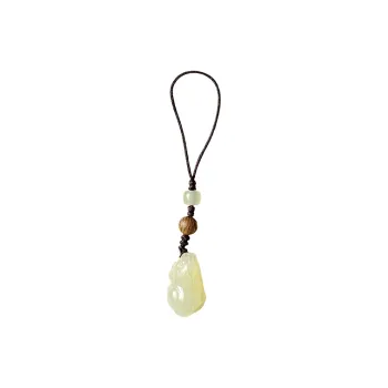Shujie Pendants Pale Greenish White Jade Unisex