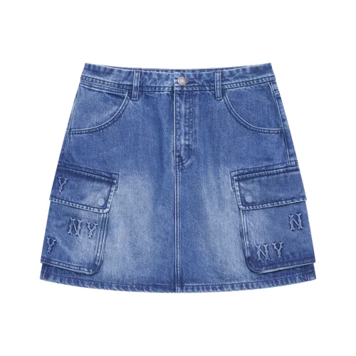 MLB MONOGRAM Collection New York Yankees 24FW Denim Short Skirts Women's Indigo