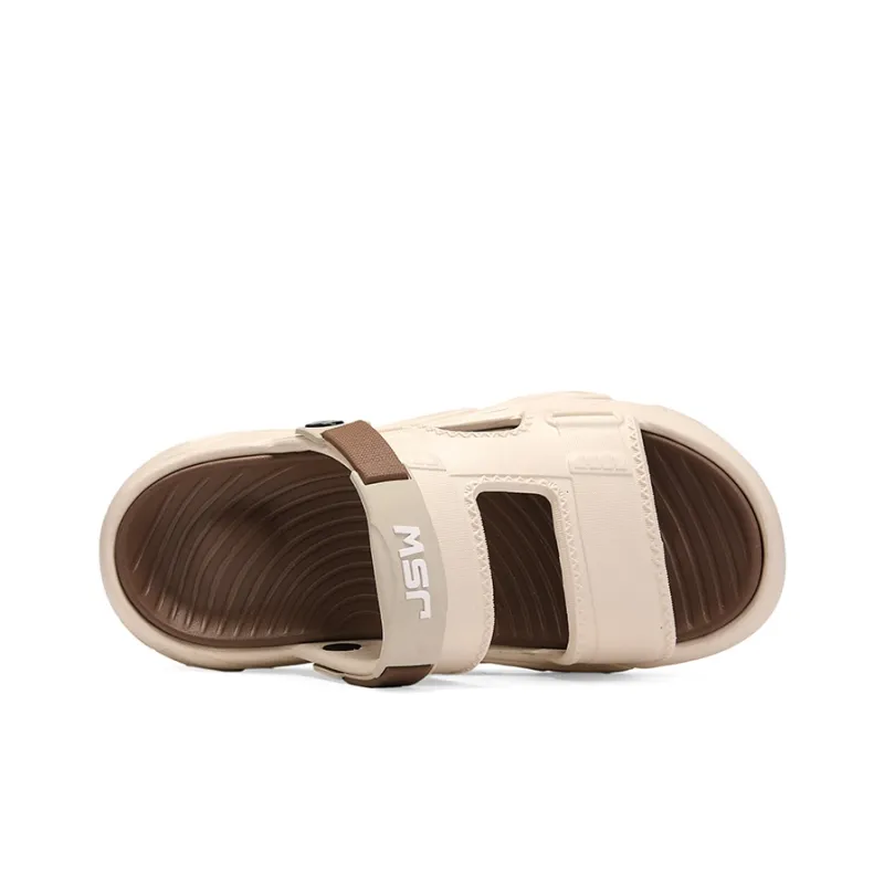 JEANSWEST Beach Sandals Men Black Warrior/Khaki Brown/Lunar Gray-11