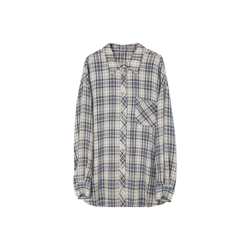 3COLOUR Shirt Women's Glacier Blue Plaid-7