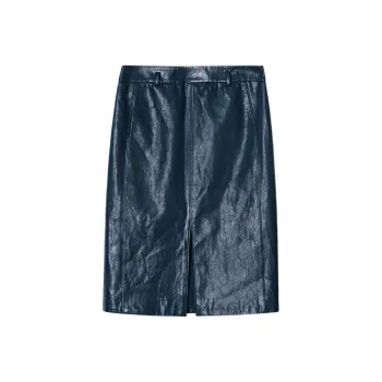 PSALTER Casual Long Skirt Women's Navy Blue