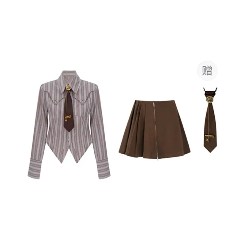 PAVEA Two Piece Skirt Sets Women's-0