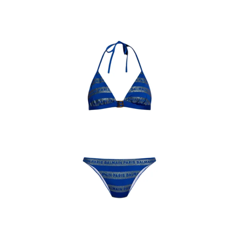 BALMAIN Paris Triangle Two-Piece Bikini Set-0