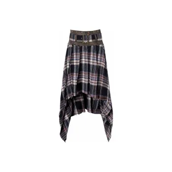 LA CRAWFISH Casual Long Skirt Women's Coffee Purple