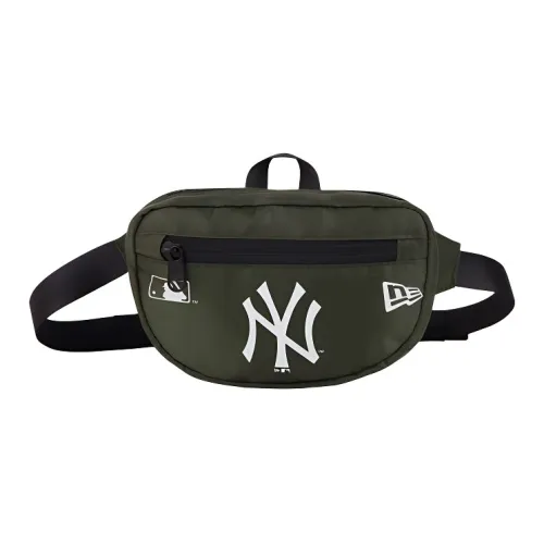 New Era × MLB Collaboration Polyester One Shoulder Crossbody Fanny Pack Small Size Unisex Olive Green