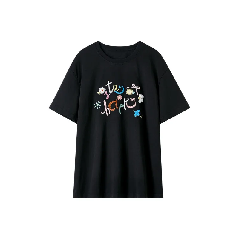 SENTUBILA Drop Shoulder Sleeve T Shirt Women's-22