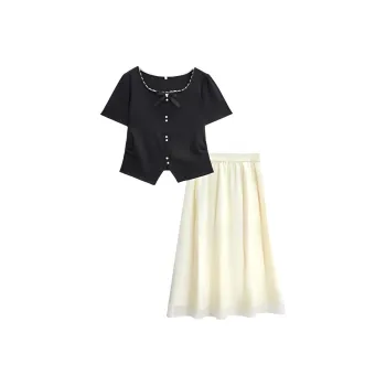Love To Serve Skirt Set Women's Black