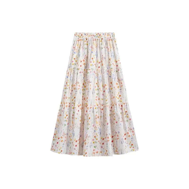 TUSHIFEI Casual Long Skirt Women's Image Color-0