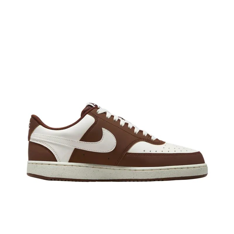 Nike Court Vision Low Top Training Shoes Women's White Brown-1