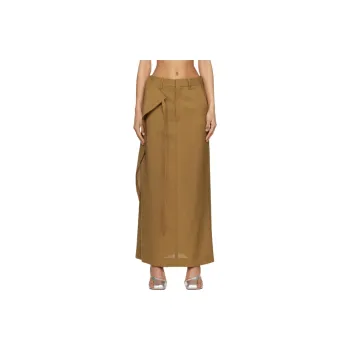 MM6 Maison Margiela Casual Long Skirt Women's Camel