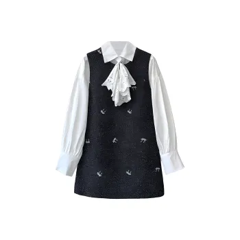 OSQ Two Piece Skirt Sets Women's