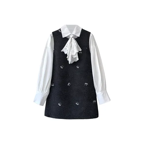 OSQ Two Piece Skirt Sets Women's