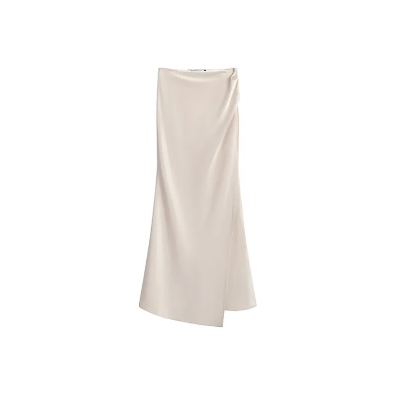 TURN UP Casual Long Skirt Women's White-0