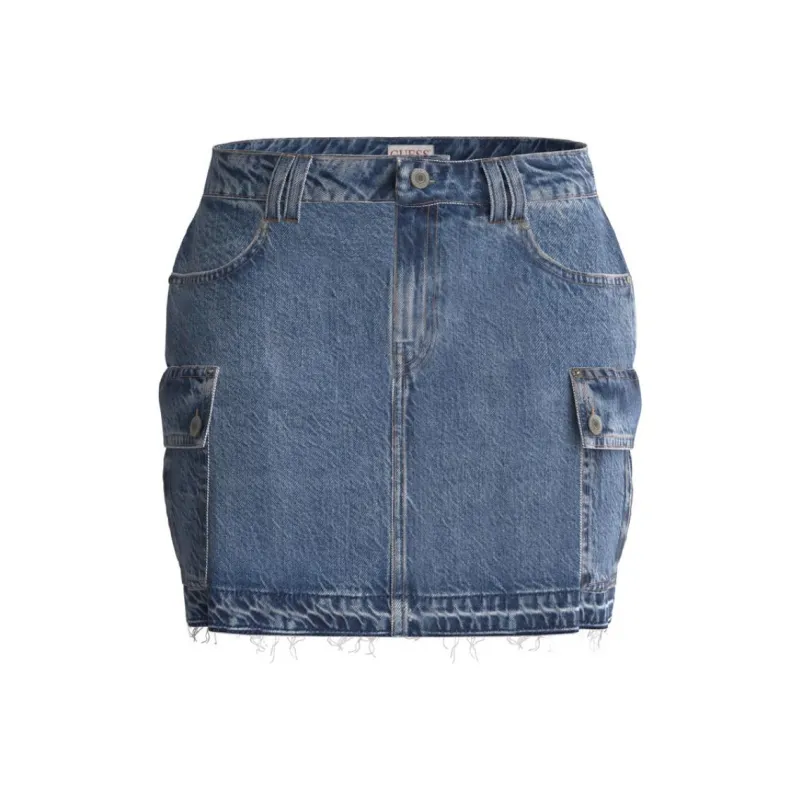 GUESS Denim Short Skirts Women's Blue-0